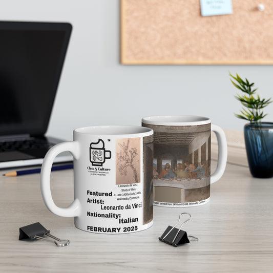 February 2025 Leonardo da Vinci Featured Artist Mug 11oz