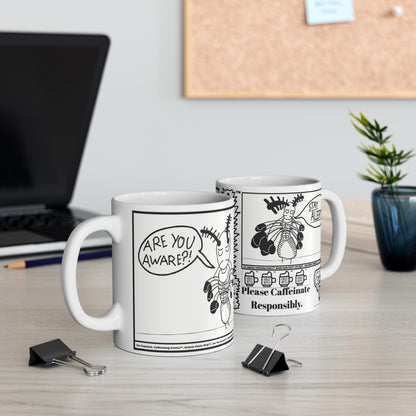 Antonio Comic Strip™: Are You Aware? X Antonio Comic Strip™: STAY ALERT! Mug 11oz