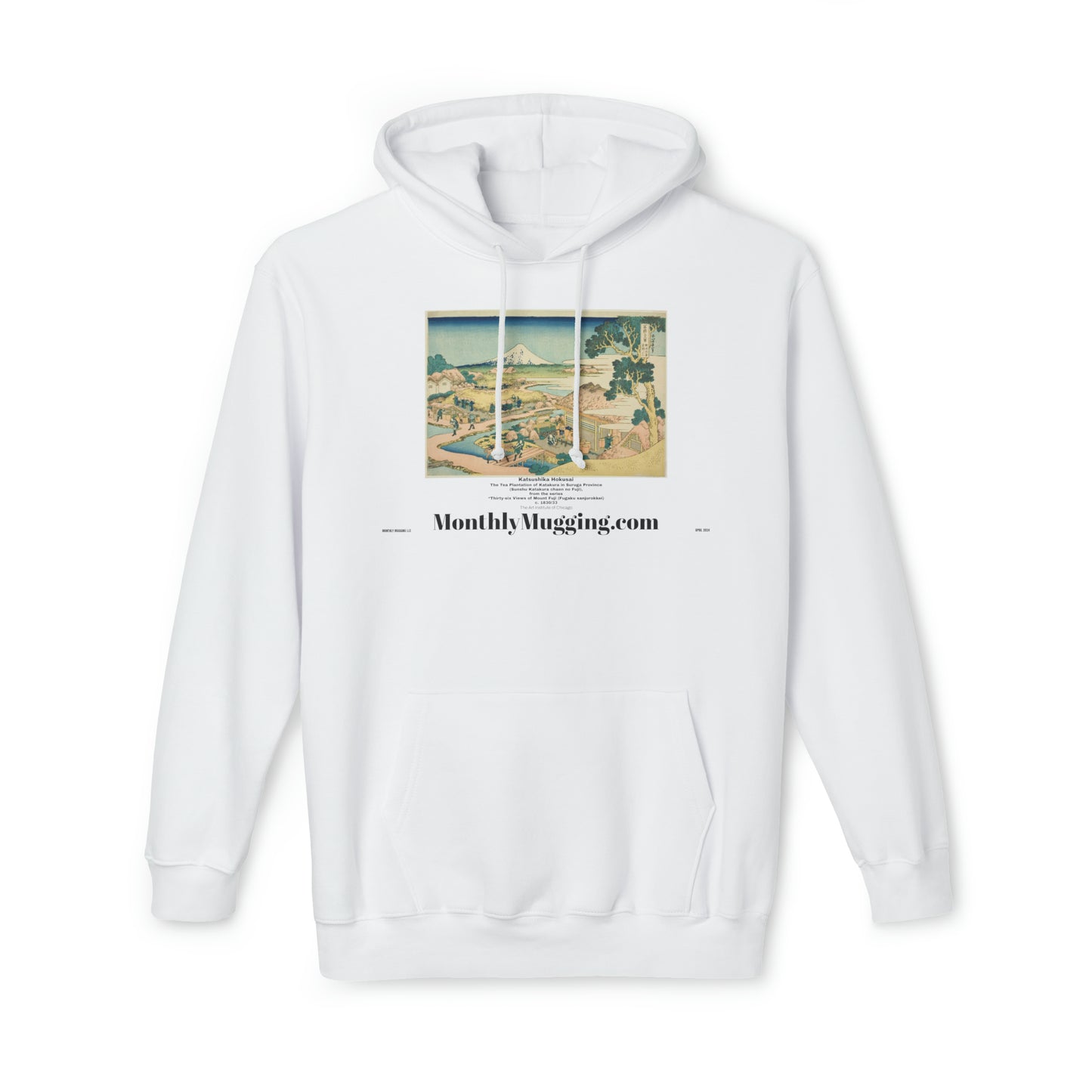 APRIL 2024 Unisex Hooded Katsushika Hokusai Sweatshirt, Made in US