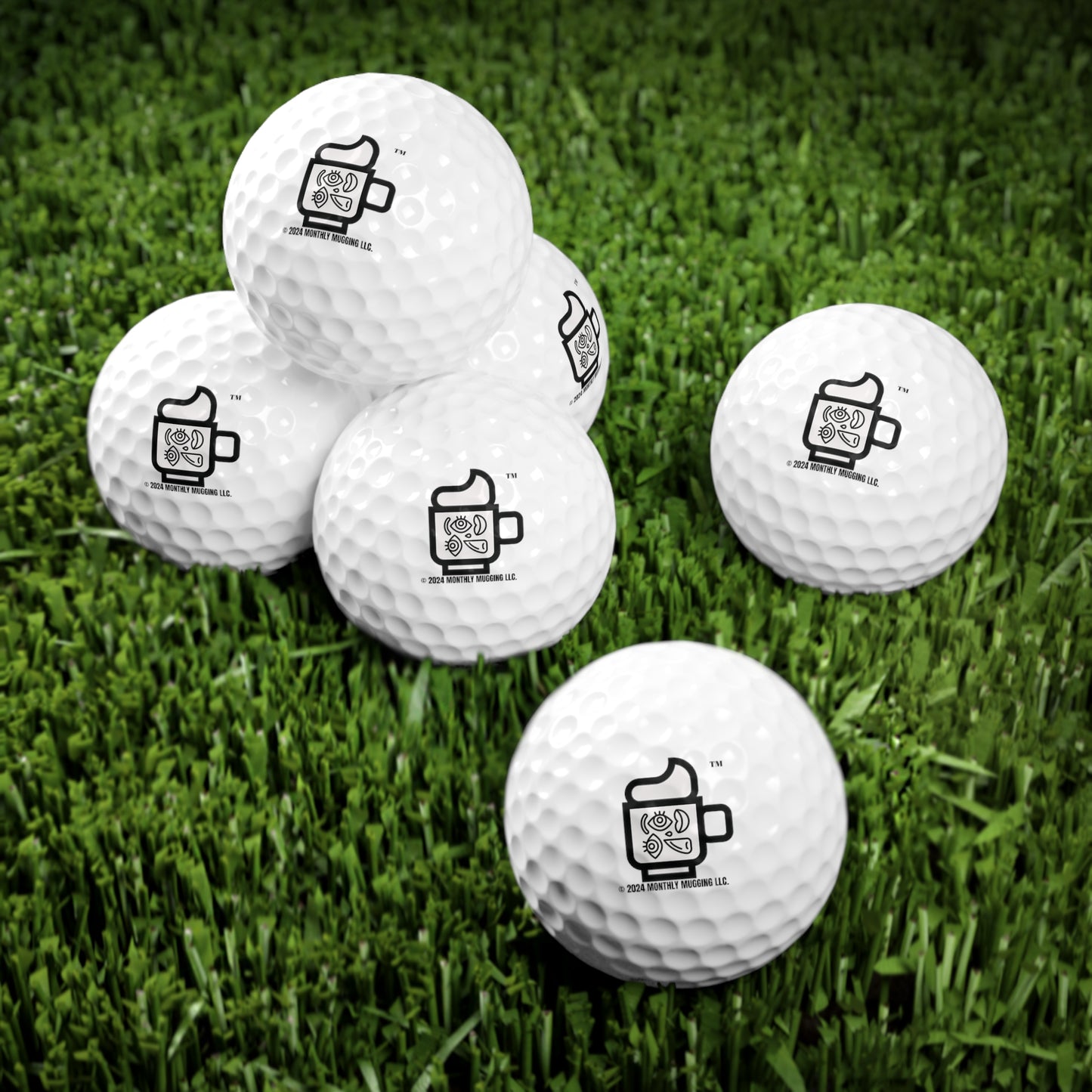 Monthly Mugging Icon Golf Balls, 6pcs