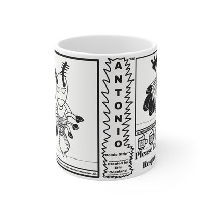 Antonio Comic Strip™: Are You Aware? X Antonio Comic Strip™: STAY ALERT! Mug 11oz
