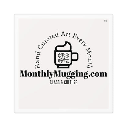 Monthly Mugging Logo Square Stickers, Indoor\Outdoor